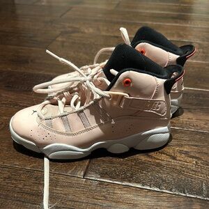 Jordan Pink and Black Sneakers